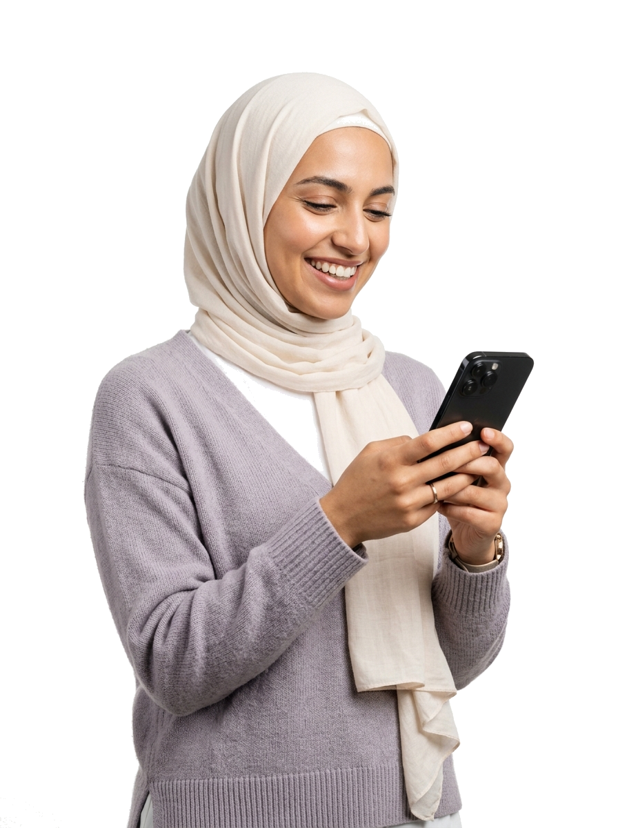 Woman using KULLOMA DATA